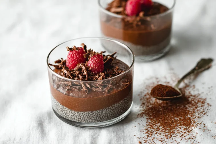 Chocolate Chia Pudding in a Mason Jar