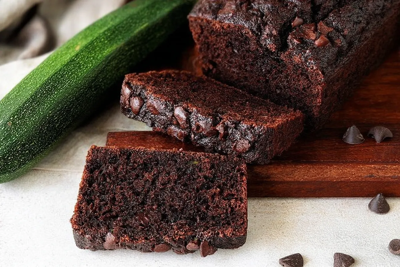 Chocolate Zucchini Bread: Deliciously Moist and Irresistible 3 Chocolate Zucchini Bread Freshly Baked