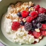 Cottage Cheese–Berry Bowl Close-Up: Healthy Breakfast Bliss