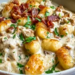 Creamy Crack Chicken Gnocchi Served in a Bowl