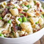 Creamy Pasta Salad in a Bowl Ready to Serve