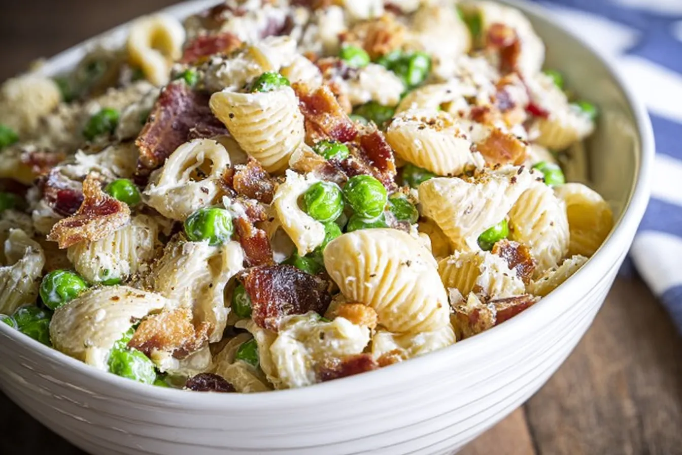 Creamy Pasta Salad in a Bowl Ready to Serve