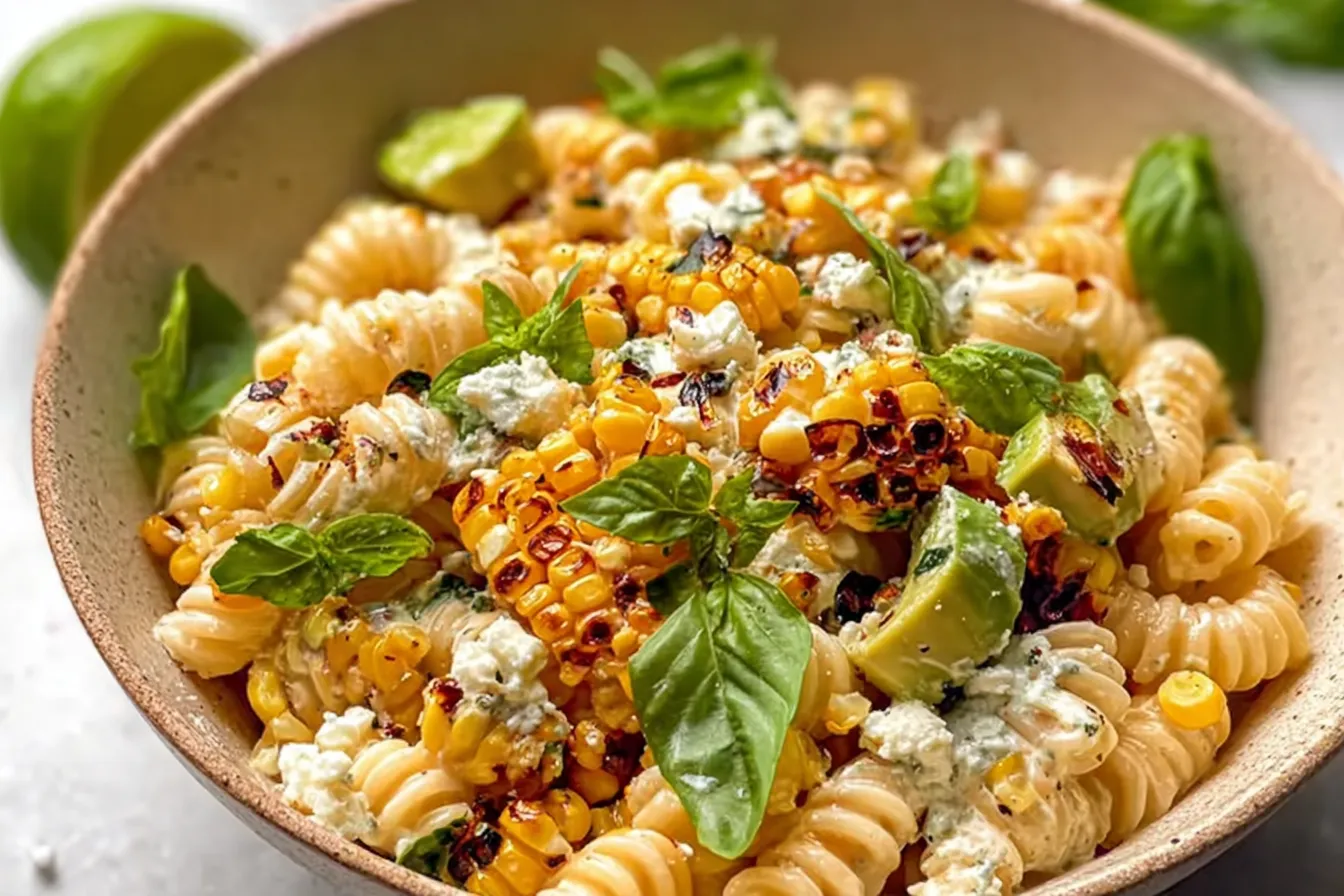 Creamy Street Corn Pasta Salad 