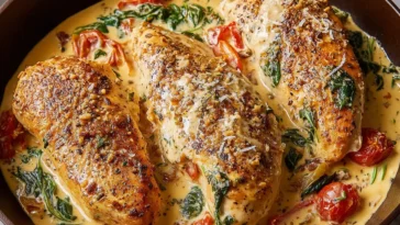 Creamy Tuscan Chicken Ready to Serve