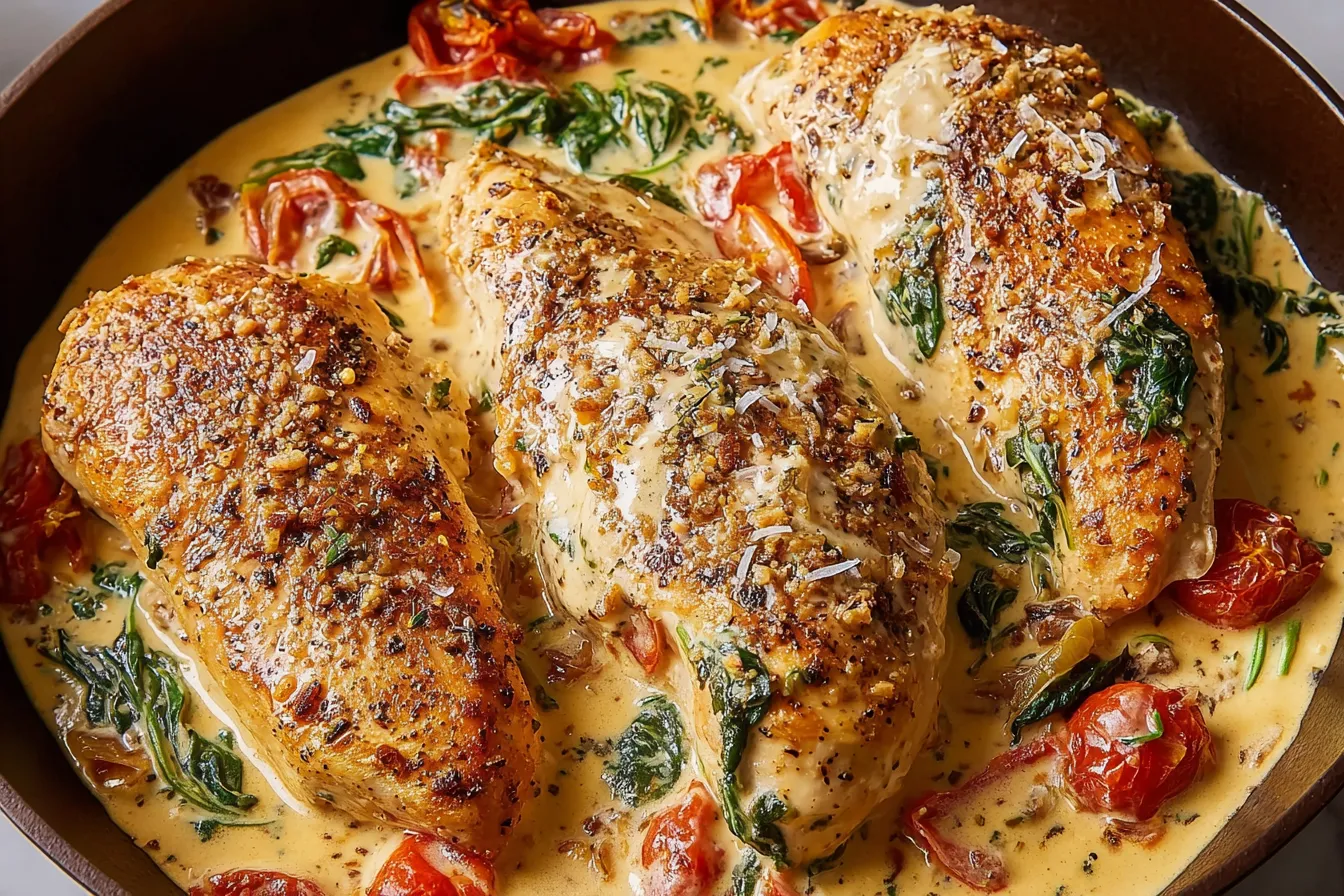 Creamy Tuscan Chicken Ready to Serve