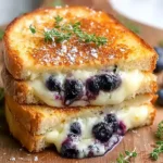 Crispy Blueberry Grilled Cheese: A Sweet & Savory Delight 14 Crispy Blueberry Grilled Cheese on a Plate
