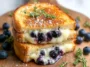 Crispy Blueberry Grilled Cheese on a Plate