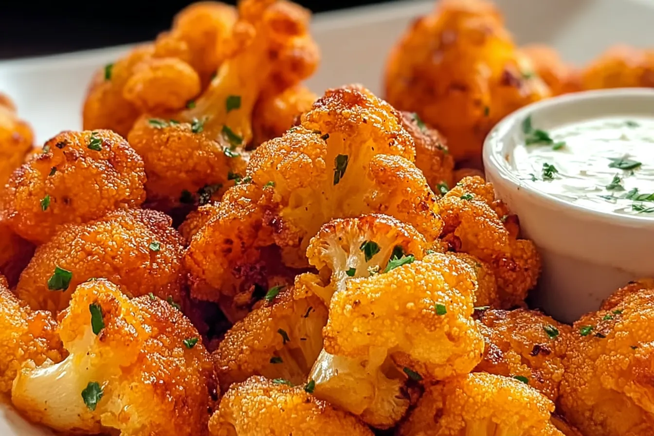 Crispy Buffalo Cauliflower Bites Recipe That You'll Love 4 Crispy Buffalo Cauliflower Bites Recipe
