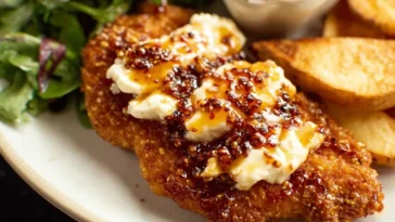 Crispy Hot Honey Feta Chicken Ready to Serve