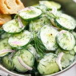 Cucumber Dill Salad Bowl Ready to Serve