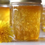 Delicious Homemade Dandelion Jelly in a Jar
