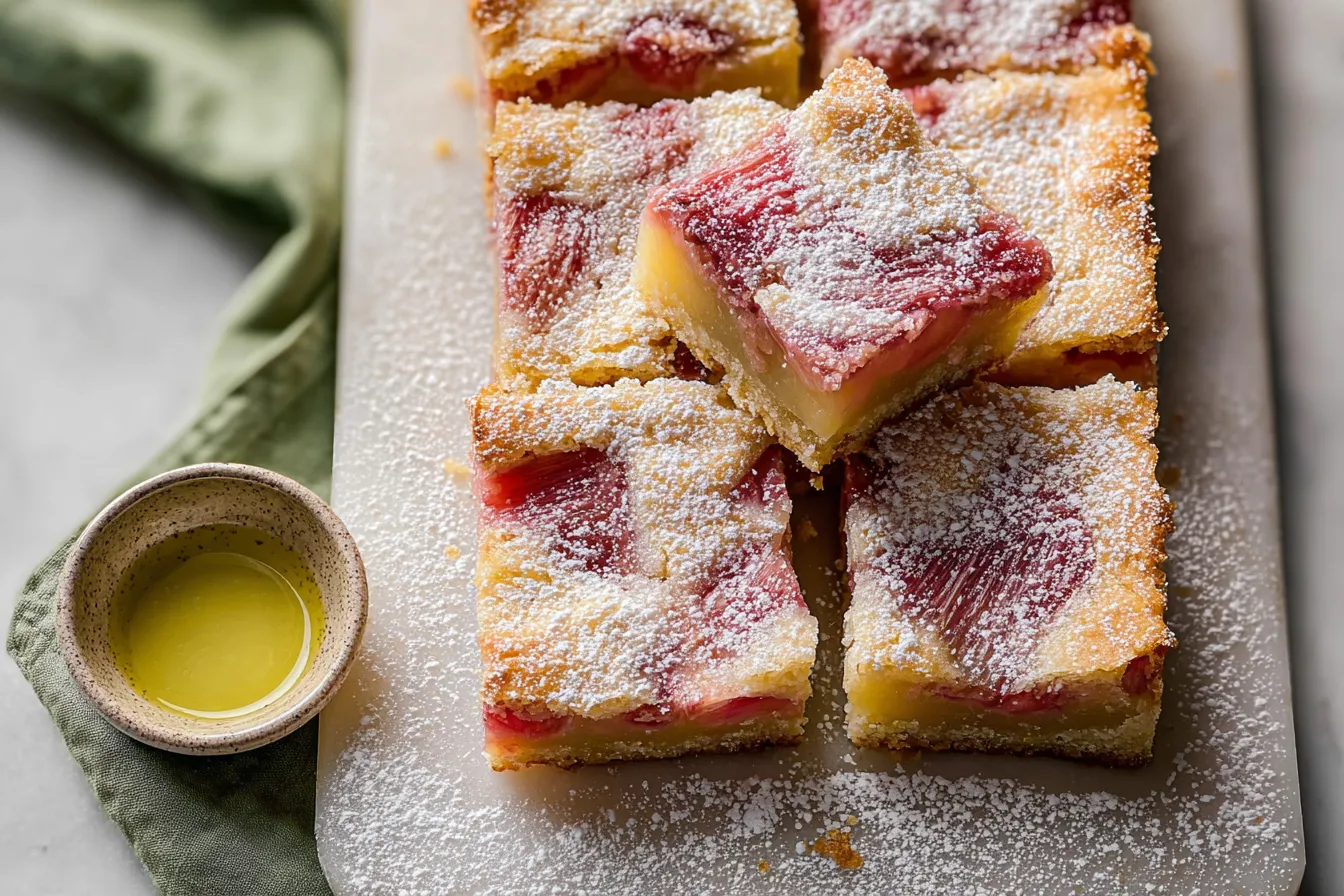 Delicious Lemon Rhubarb Bars