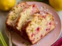 Slice of Delicious Lemon Rhubarb Bread