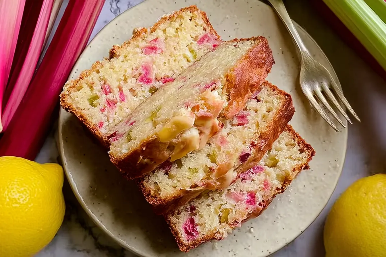 Delicious Lemon Rhubarb Bread