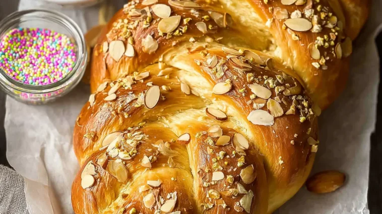 Easter Bread (Orange Almond Sweet Bread) Ready to Serve