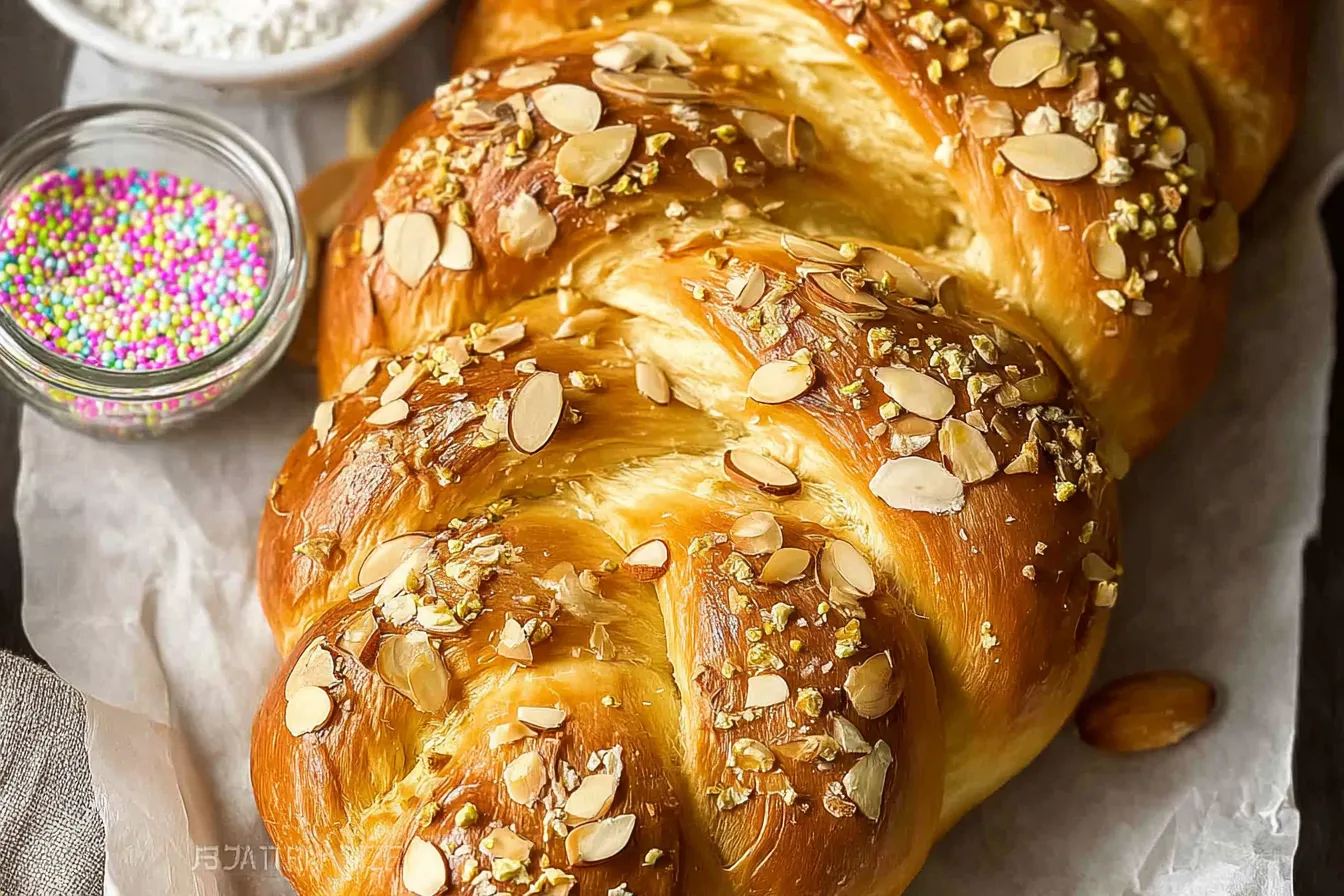 Easter Bread (Orange Almond Sweet Bread): A Delightful Treat 3 Easter Bread (Orange Almond Sweet Bread) Ready to Serve