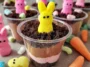 Easter Dirt Cups with Pudding and Peeps