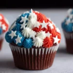 Easy 4th of July Cupcakes Decorated with Red, White, and Blue