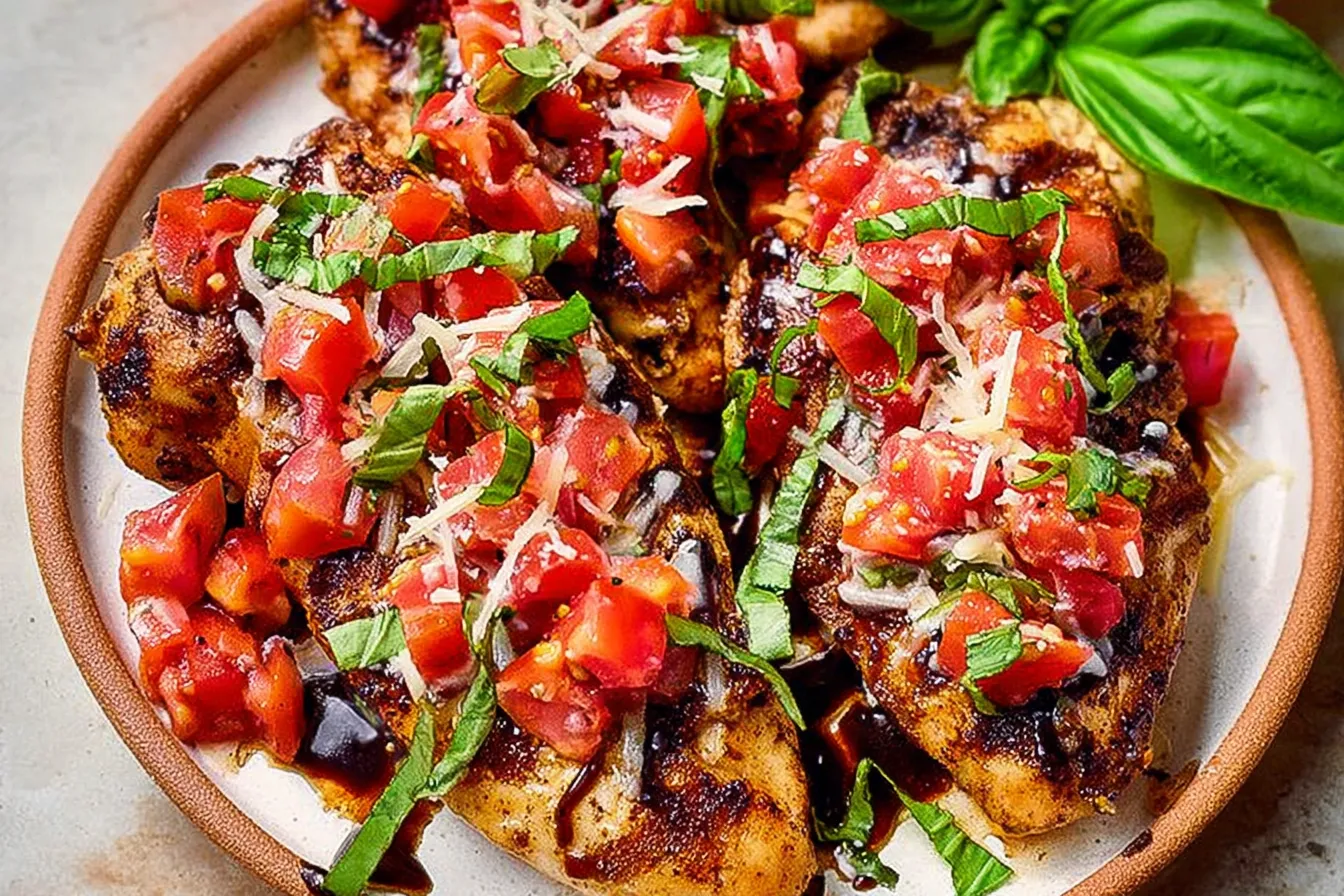 Easy Bruschetta Chicken (Grilled, Baked & Stove Top)