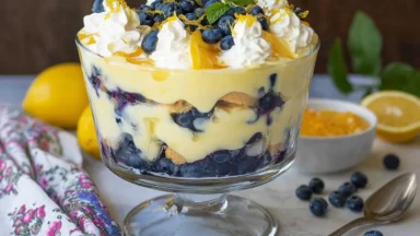 Easy Lemon Blueberry Trifle - A Refreshing Dessert Option