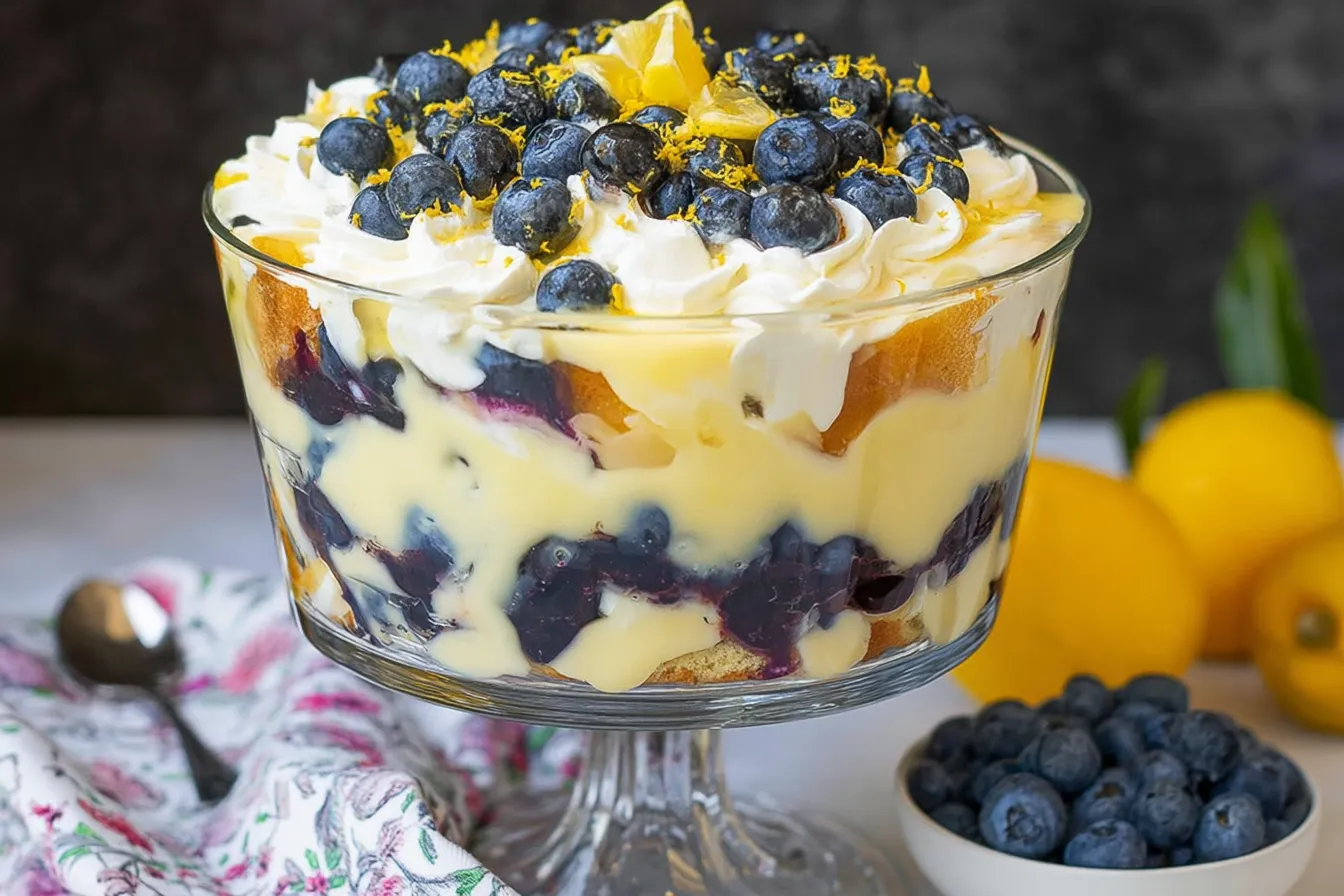Easy Lemon Blueberry Trifle