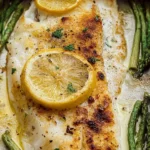 Easy Lemon Butter Baked Fish Plated