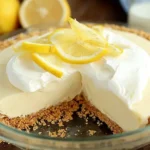 Easy Lemon Cream Pie Garnished with Fresh Berries