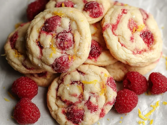 Easy Lemon Raspberry Cookies – Deliciously Soft & Chewy