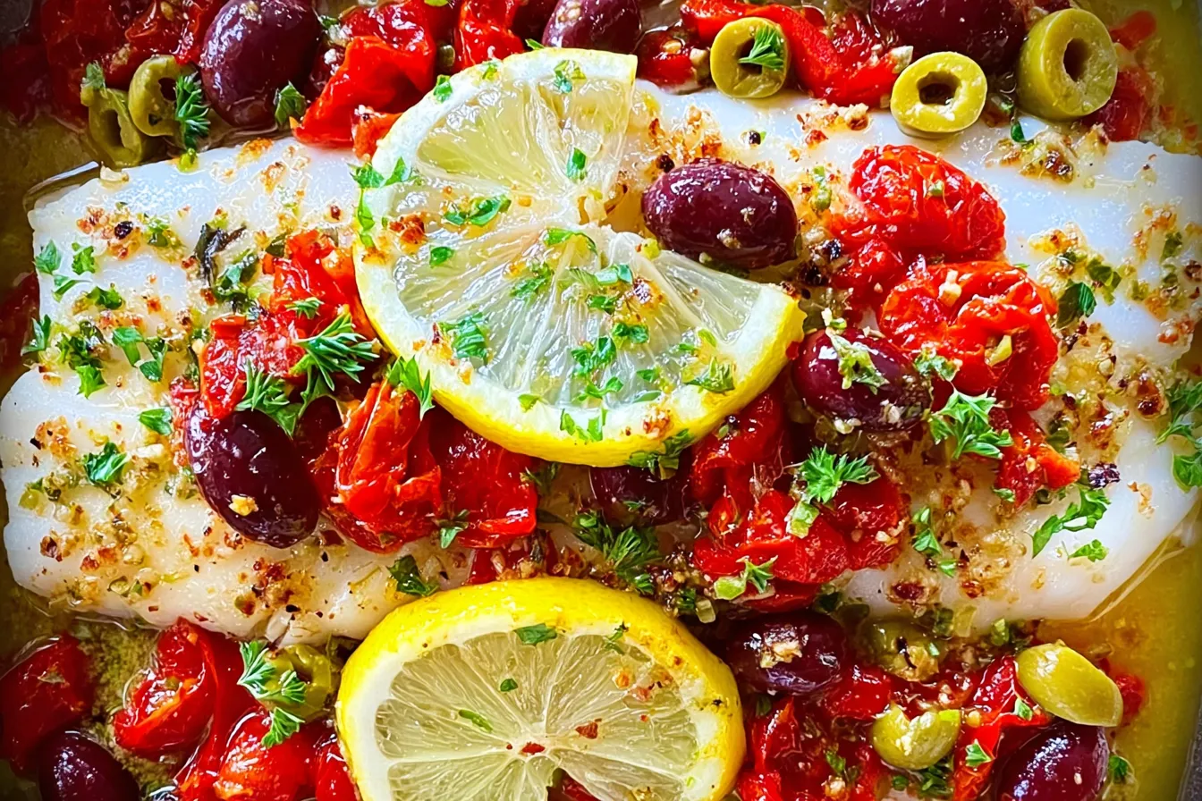Easy Mediterranean-Style Baked Haddock