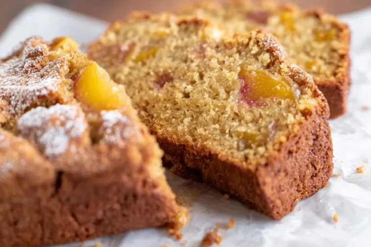 Easy Spiced Peach Bread Freshly Baked