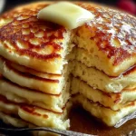 Flourless Cottage Cheese Pancakes Ready to Serve