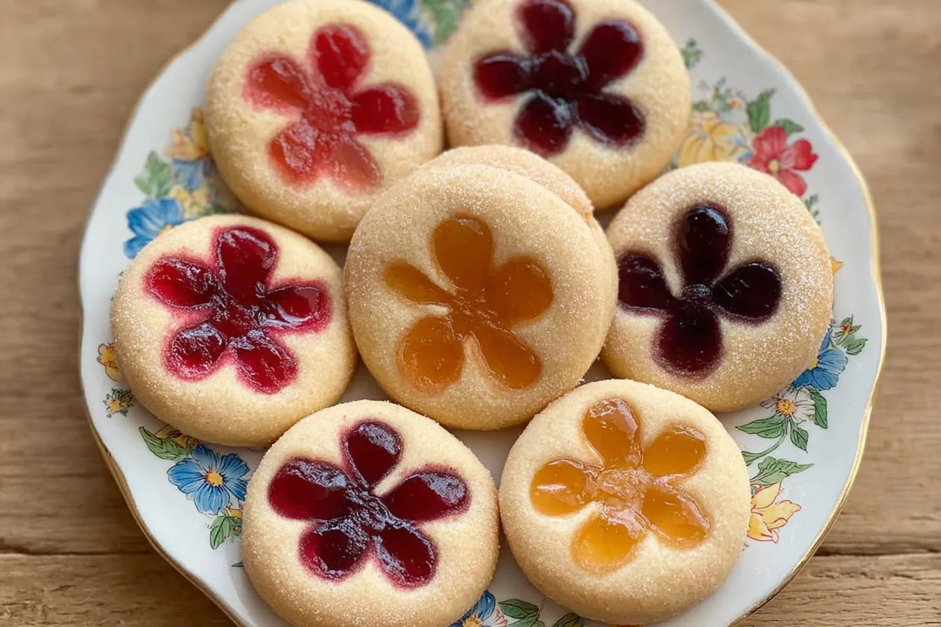 Flower Jam Thumbprint Cookies: Cute Spring Treat To Make With Kids