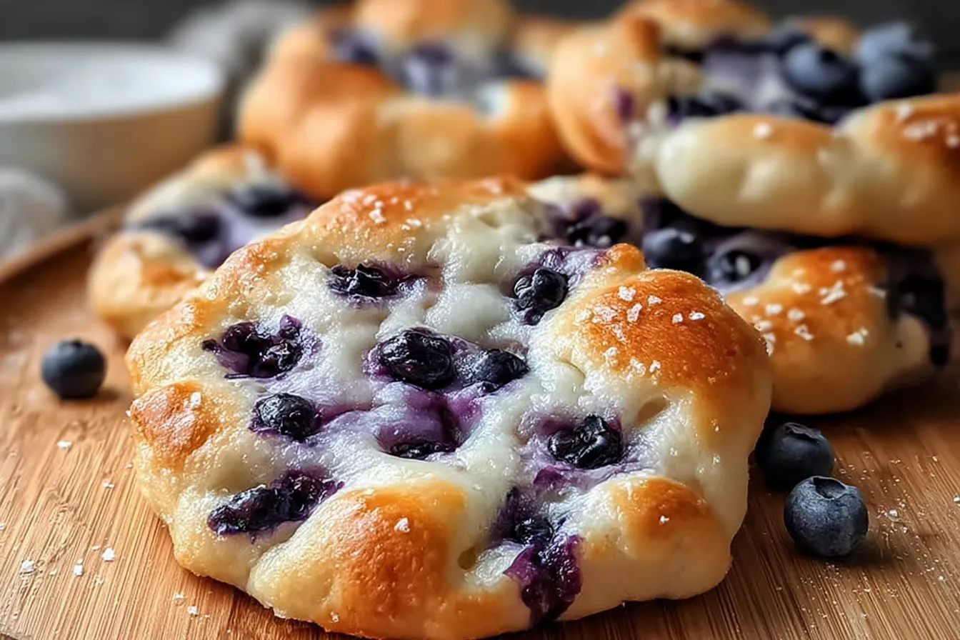 Fluffy Cottage Cheese Blueberry Cloud Bread 