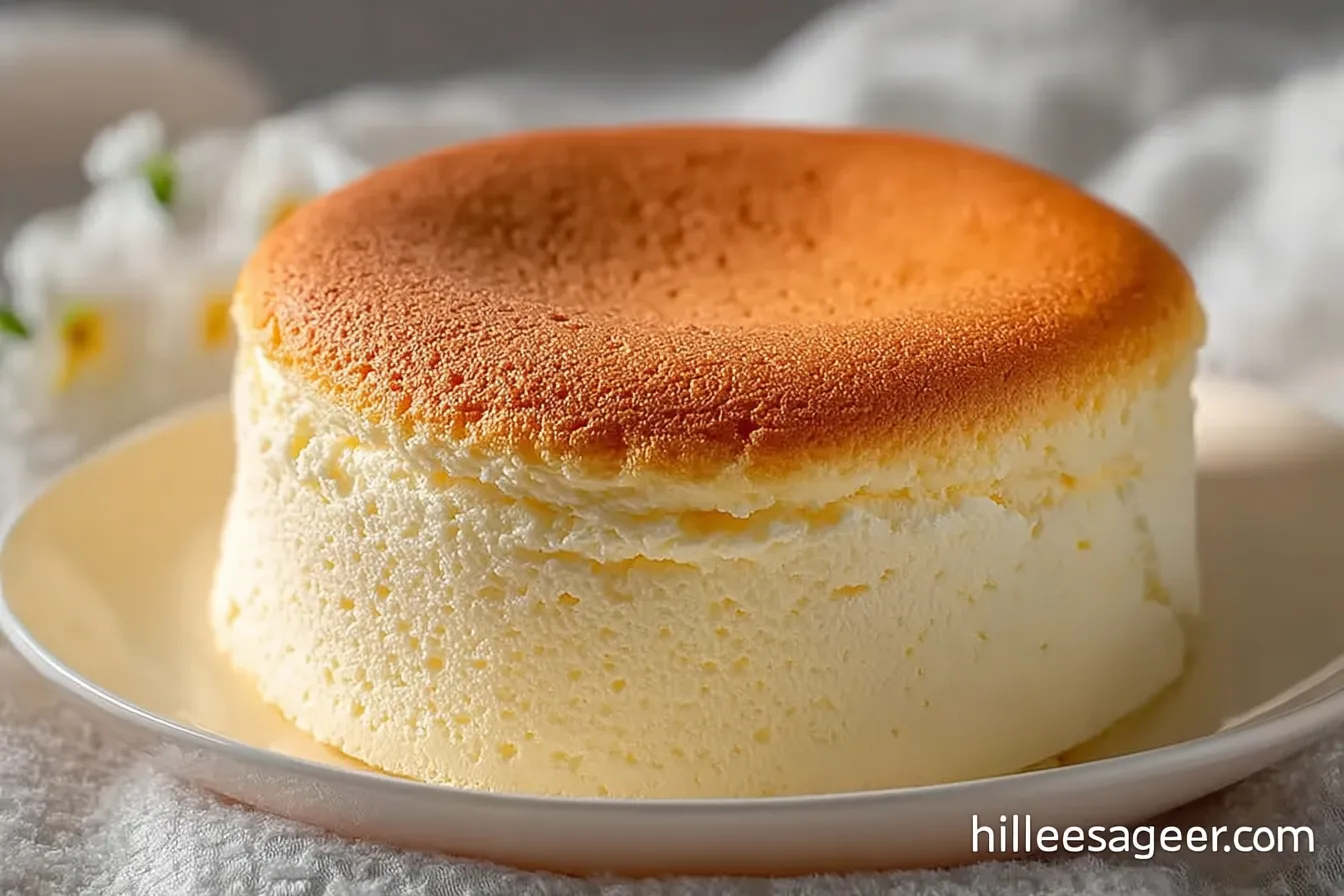 Fluffy Jiggly Japanese Cheesecake Slice