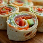 Delicious Fresh Vegetable Tortilla Roll Ups