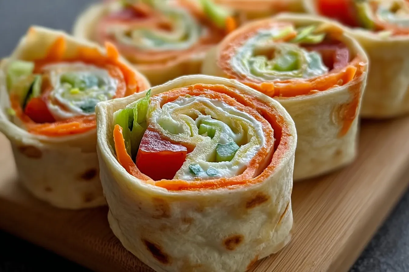 Fresh Vegetable Tortilla Roll Ups 