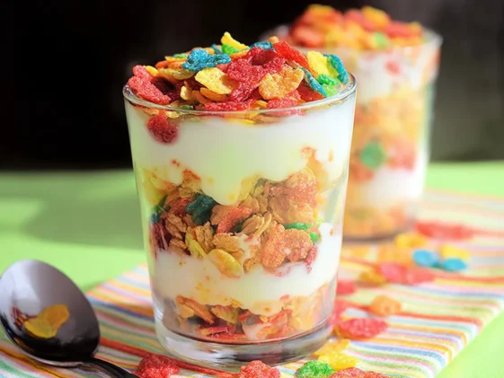 Fruity Pebbles Parfait - A Colorful Breakfast Delight