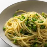 Garlic Scape Pasta with Fresh Herbs and Cheese
