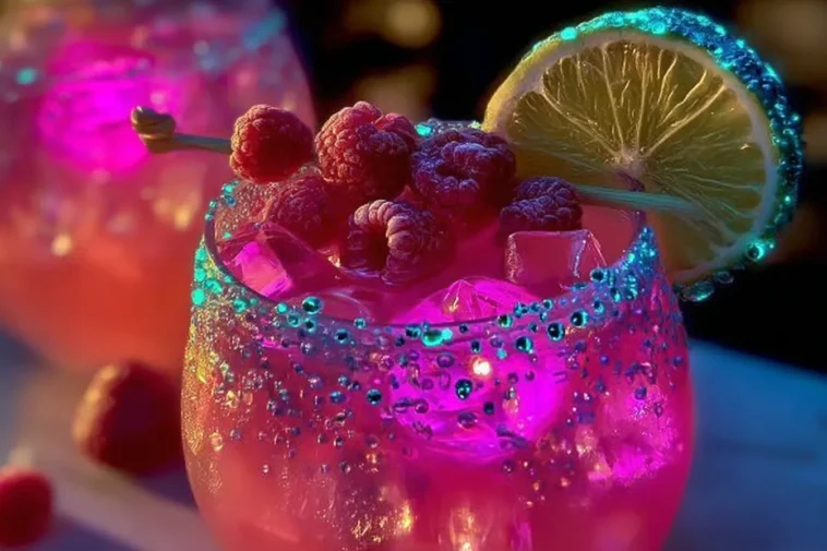Glowing Pink Mocktail - A Refreshing Beverage