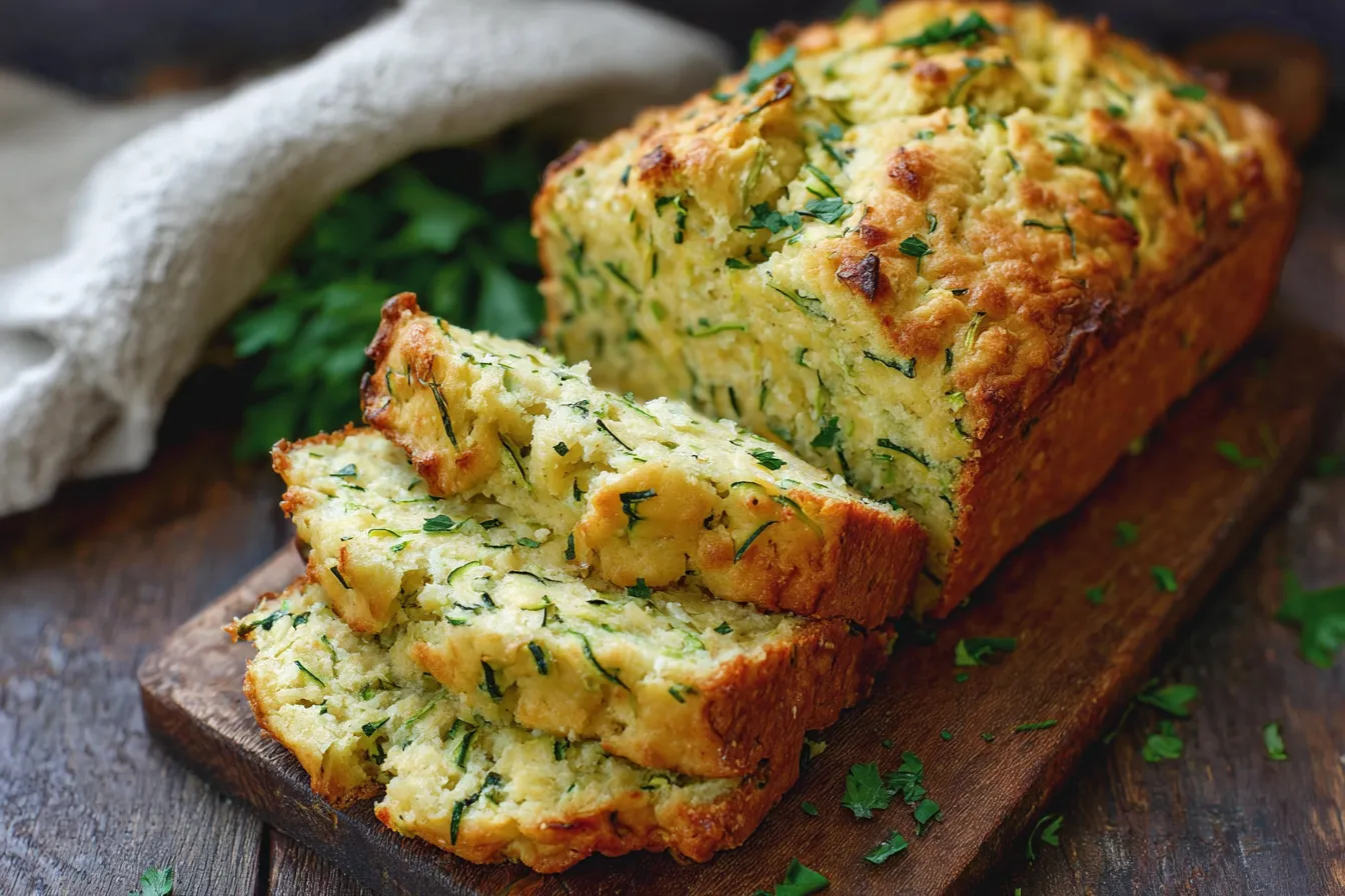 Green Onion Zucchini Cheddar Quick Bread 
