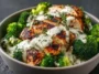 Grilled Chicken Broccoli Bowls with Creamy Garlic Sauce