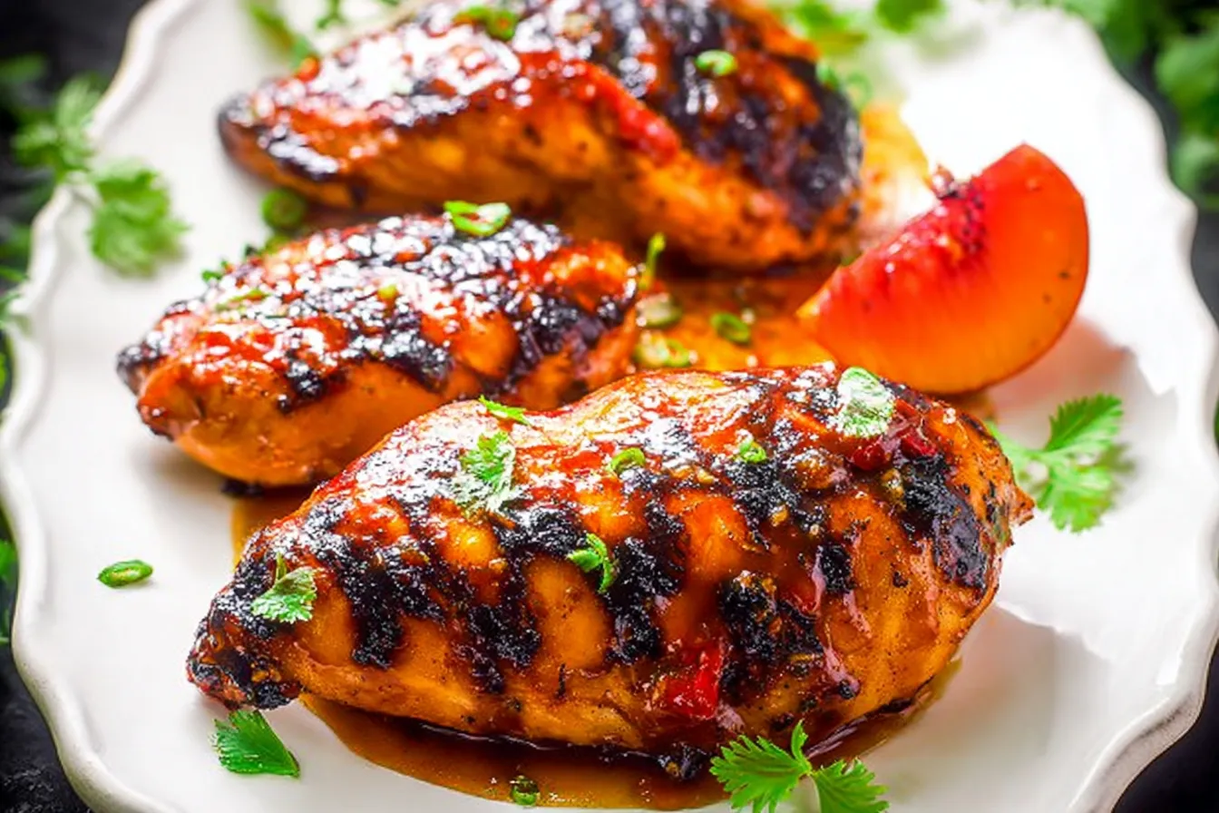 Grilled Chili Peach Chicken 
