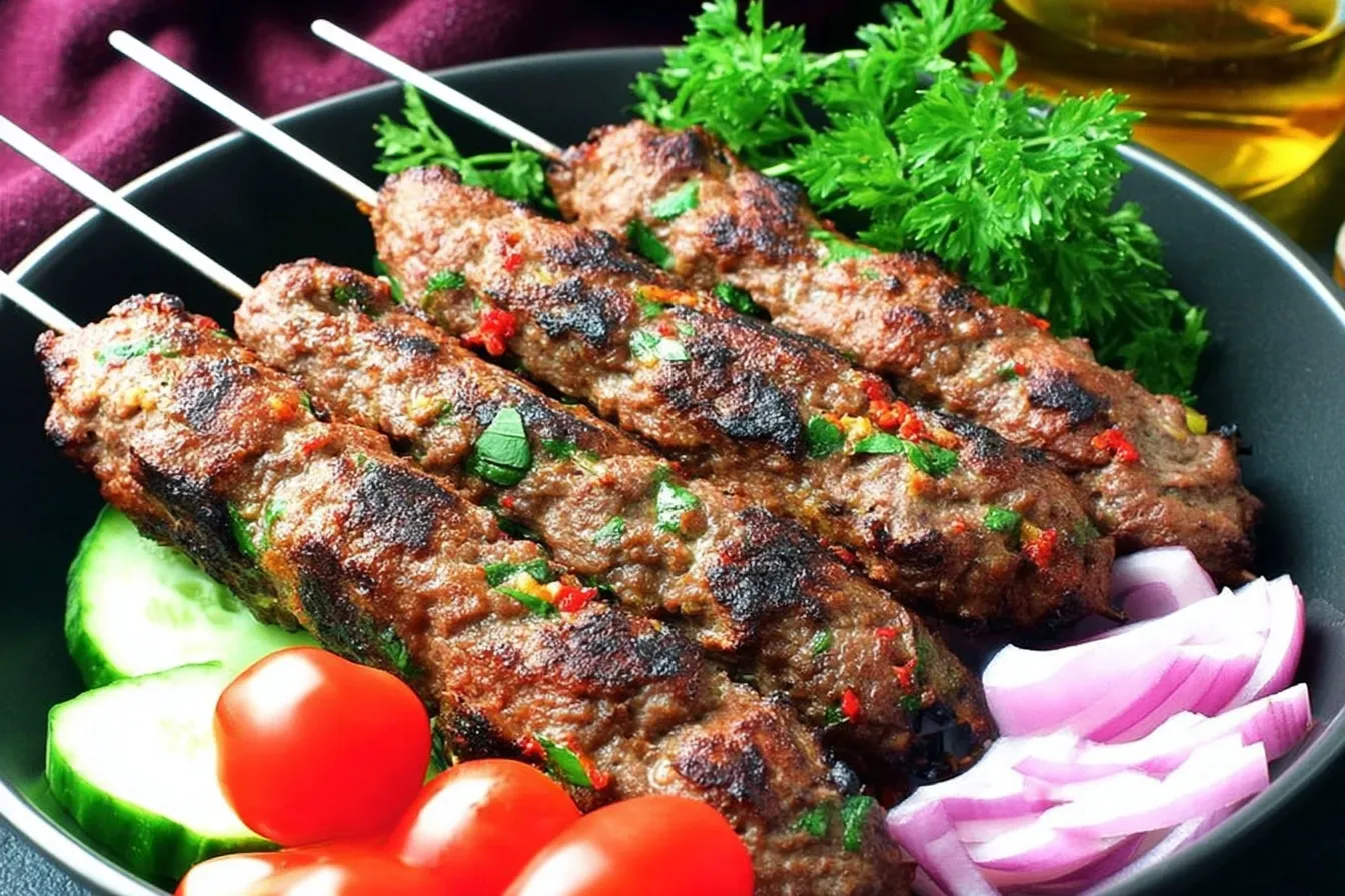 Ground Beef Kebabs (Grill or Oven) - Delightful Flavor Awaits! 3 Mouthwatering Ground Beef Kebabs on the Grill
