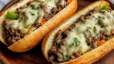 Mouthwatering Ground Beef Philly Cheesesteak