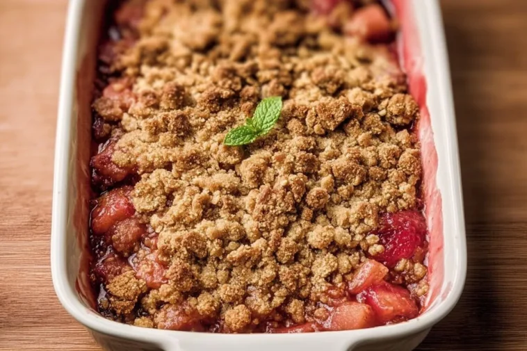 Hairy Bikers Rhubarb Crumble Freshly Baked