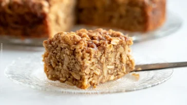 Healthy Apple Oat Cake Slice