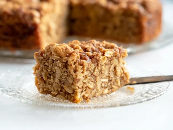 Healthy Apple Oat Cake Slice