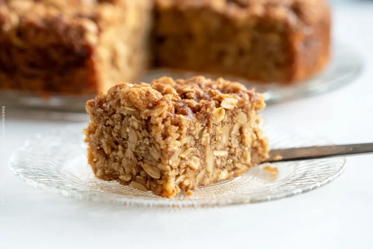Healthy Apple Oat Cake Slice