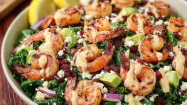 Colorful Healthy Shrimp Avocado Salad: Mayo-Free