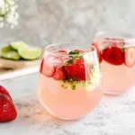 Refreshing Healthy Strawberry Mocktail Spritzer {Non Alcoholic}
